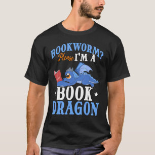 Book  Reading Fantasy Creature Cute Book Dragon T-Shirt