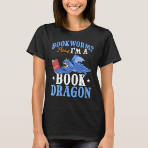 Book  Reading Fantasy Creature Cute Book Dragon T-Shirt