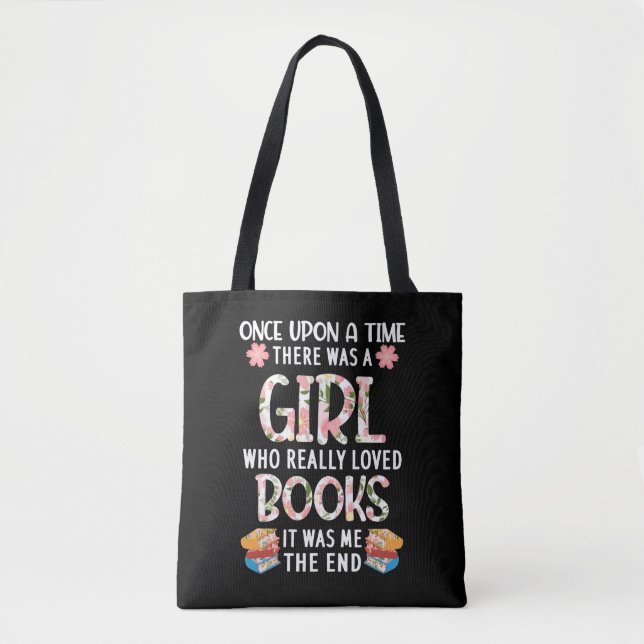 Book Reading Girl Librarian Woman Reader Tote Bag (Front)