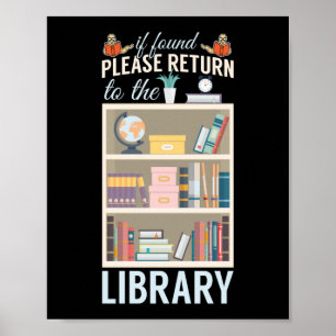 Book Reading If Found Please Return To Library Poster