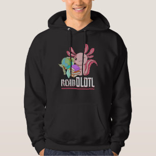 Book Reading Readolotl Animal Amphibian Bookworm A Hoodie