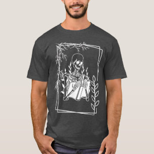 Book Reading Skeleton, Book Lover, Book Club, Plan T-Shirt