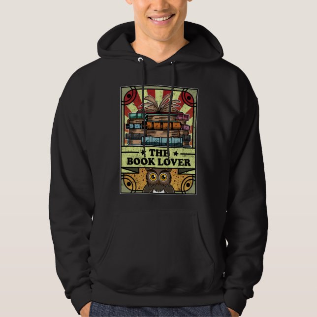 Book Reading Tarot Cards Fortune Bookworm Book Hoodie (Front)