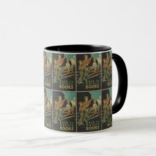 Book Reading Vintage Poster  Mug
