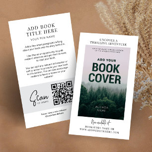 Book Release Author Marketing Scannable QR Code Business Card