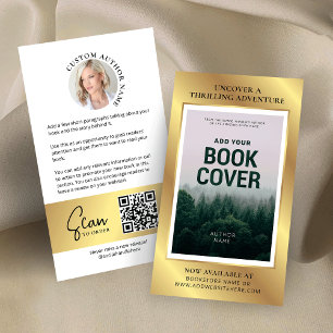 Book Release Author Photo Marketing Faux Gold Business Card