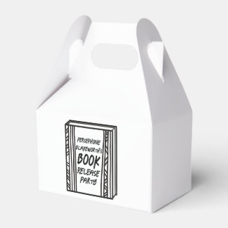 Book Release Party Illustrated Gift Favour Box