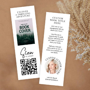 Book Release Promo Author Photo Mini Bookmark Card