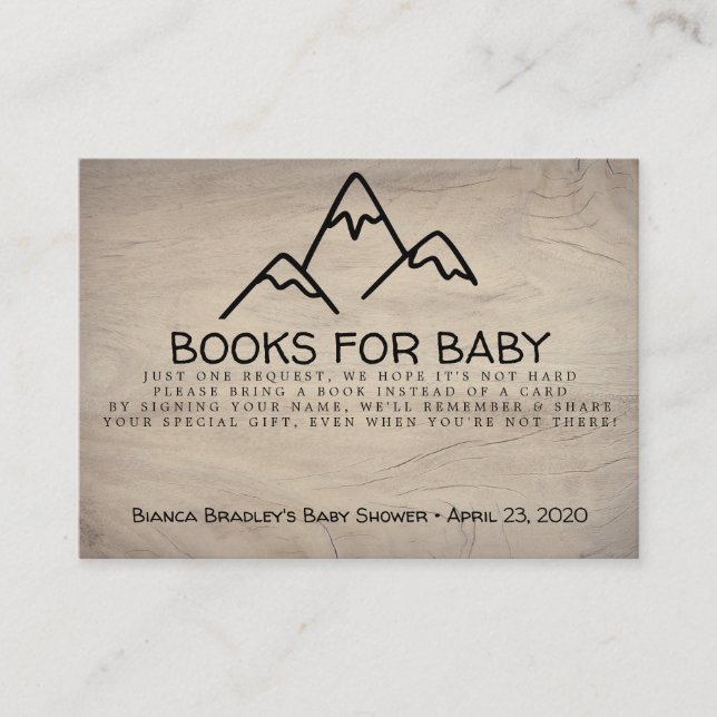 Book Request Adventure Is Out There Mountain Enclosure Card (Front)