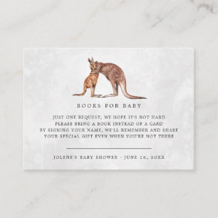 Book Request   Australian Kangaroo Baby Shower Enclosure Card