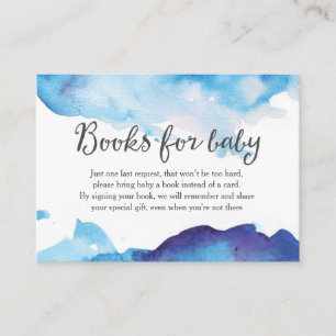 Book Request Baby Shower Invitation Insert Card