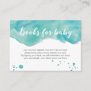 Book Request Baby Shower Invitation Insert Card