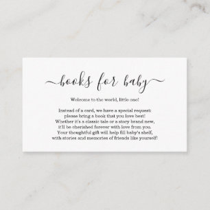 Book Request Baby Shower Invitation Simple Script