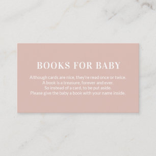 Book Request Books for Baby Pink Enclosure Card