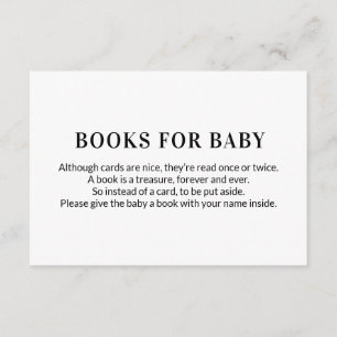 Book Request Books for Baby Simple Enclosure Card