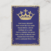 Book Request Card Royal Prince Shower