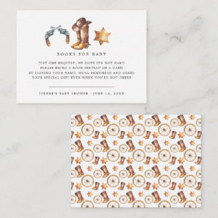 Book Request Cowboy Country Western Enclosure Card