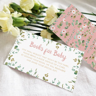 Book Request Eucalyptus Baby Shower Enclosure Card