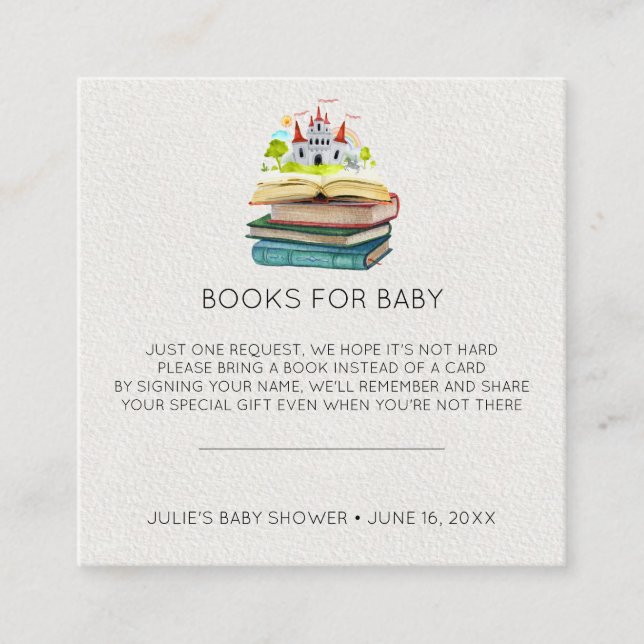 Book Request | Fairy Tales Baby Shower Insert (Front)
