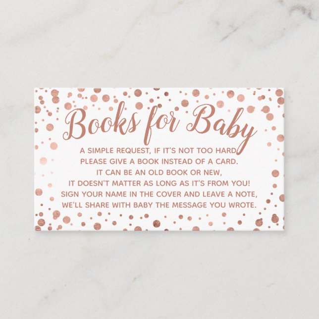 Book Request for Baby Rose Gold Shower Invitation (Front)