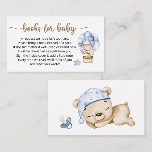 Book Request for Baby Shower Enclosure Card (Front/Back)