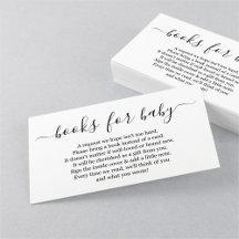 Book Request for Baby Shower Invitation - Simple