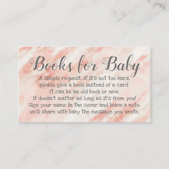 Book Request for Baby Shower Rose Poem Invitation (Front)