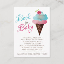 Book Request Girl Baby Shower Petite Card