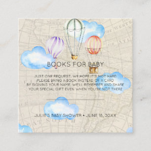 Book Request Hot Air Balloon Baby Shower Insert