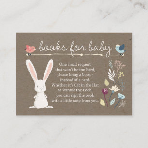 Book Request Insert Card - Bring A Book - Rabbit