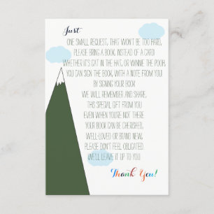 Book Request   Let the Adventure Begin Baby Shower Enclosure Card