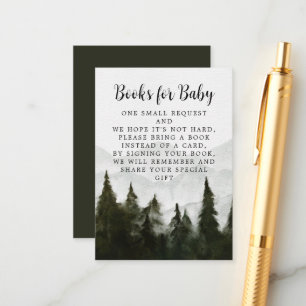 Book Request Misty Forest Baby Shower Enclosure Card