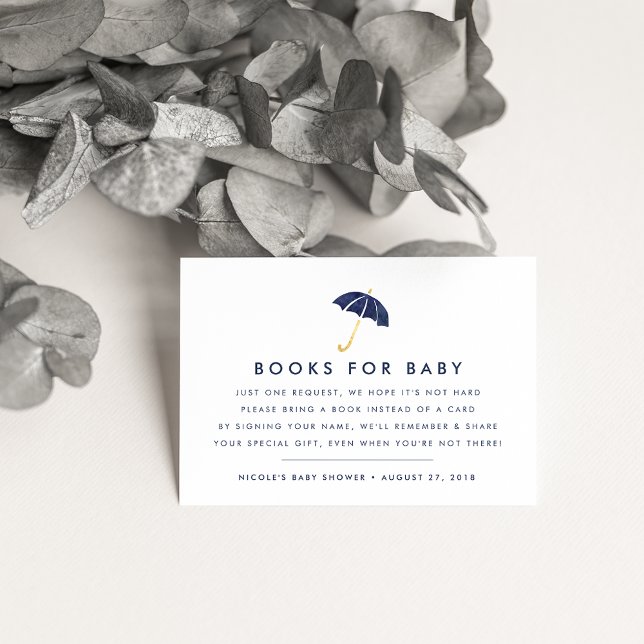 Book Request | Navy Baby Shower Insert Card (Creator Uploaded)