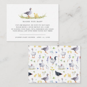 Book Request   Rustic Farmhouse Baby Shower Enclosure Card
