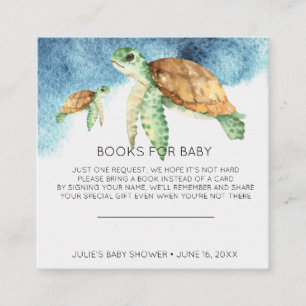 Book Request Sea Turtle Baby Shower Insert
