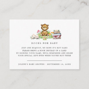 Book Request   Woodland Forest Baby Animals Enclosure Card