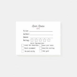 Book Review Coquette Style Post-it Notes