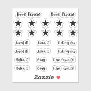 Book Review Reading Journal Stickers