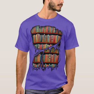 Book Shelf Library Books Inside Librarian Hallowee T-Shirt