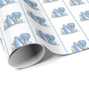 Book Shelf Wrapping Paper
