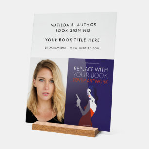 Book Signing   Author Book Cover Promotional Acrylic Sign