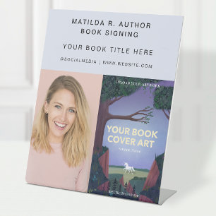 Book Signing Author Book Launch Promotional Pedestal Sign