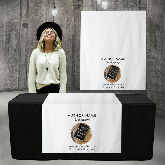 Book Signing Author Promotion Table Runner Banner Tapestry (Book Signing Author Promotion Table Runner Banner Tapestry)
