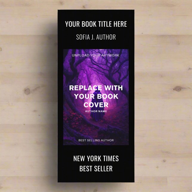 Book Signing Event l Writer Author Photo Black Rack Card (Creator Uploaded)