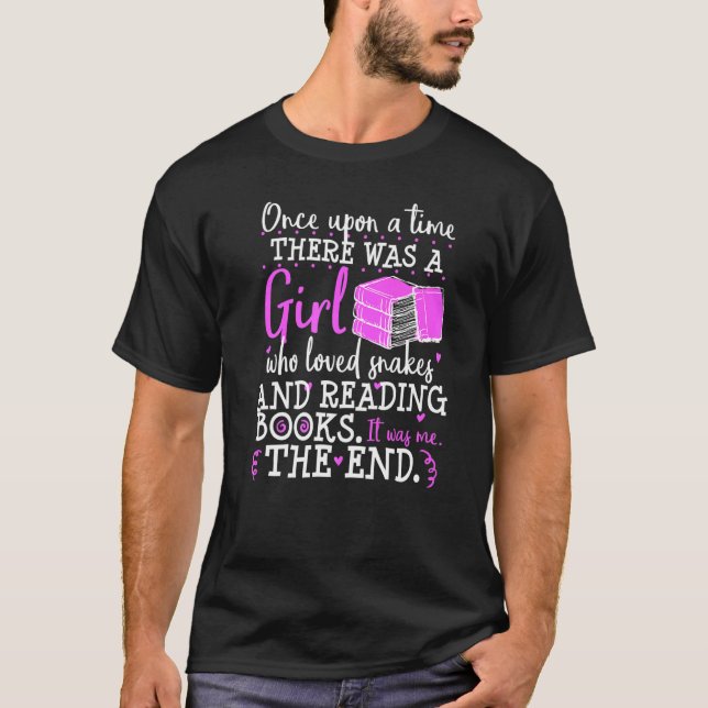 Book Snake Nerd Once Upon A Time Reader Geek Boa T-Shirt (Front)