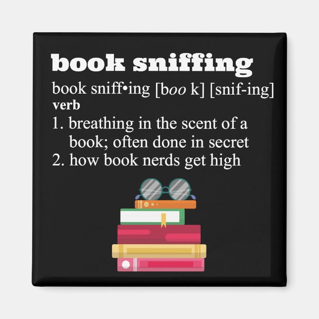 Book Sniffing Magnet (Front)