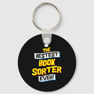 Book Sorter, Funny Job Occupation Key Ring