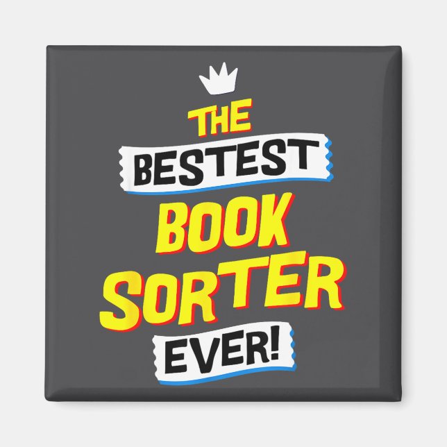 Book Sorter, Funny Job Occupation  Magnet (Front)