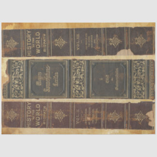 Book Spine Decoupage Paper