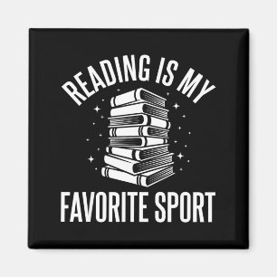 Book stack read cool men women kids reading magnet